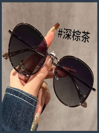 偏光新款棕茶方圆框女款高级感墨镜可配度数防紫外线开车太阳眼镜#墨镜 #太阳镜 #开车眼镜 #眼镜
