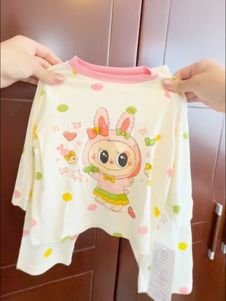 儿童睡衣女童春秋款莫代尔长袖长裤宝宝家居服套装2025卡通拉布布#高品质童装 #儿童家居服 #宝宝睡衣 #贴身衣物 #早秋穿搭