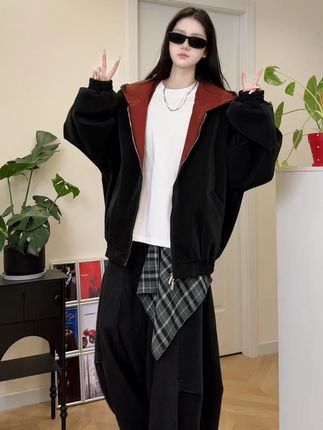 给男朋友买的这个雾面连帽夹克也太好看了吧 #潮牌男女同款 #夹克外套 #早秋秀场抄作业告别路人感 #秋季新款 #高级感穿搭