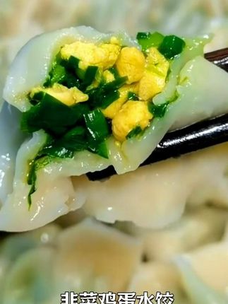 饺子这么做才好吃呢,今天分享一道经典的做法,营养美味,大人小 孩都抢着吃#韭菜鸡蛋饺子8 #素馅饺子 #好香啊 #好吃 #包子
