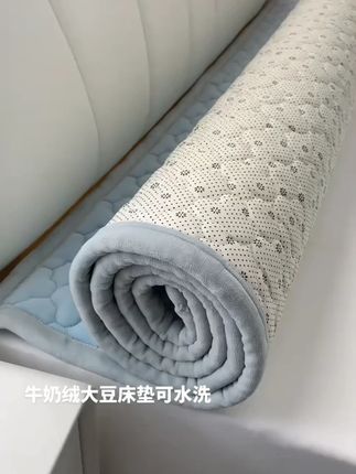牛奶绒加厚软垫防滑家用保护床褥子单人宿舍床褥子铺底 #床褥子 #牛奶绒床垫 #冬季必备 #家纺床上用品 #保暖被子
