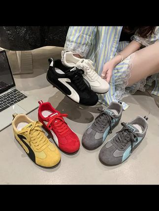 2025新款爆款软底复古德训鞋女款轻便透气增高小众百搭ins阿甘鞋。 #德训鞋 #内增高德训鞋 #爆款增高德训鞋