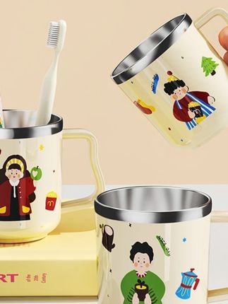 新款304不锈钢漱口杯牙刷杯一家三口杯儿童刷牙杯四口洗漱杯牙缸 #漱口杯 #漱口杯推荐 #牙刷杯 #牙刷杯子 #牙杯