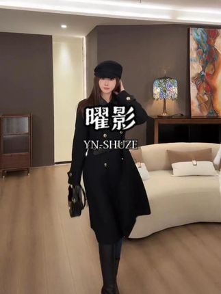 YN-SHUZE【曜影】气质风衣百搭显瘦皮领大衣#鱼姐 #显瘦穿搭 #精致优雅 #穿出高级感 #时髦精