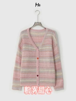 老杨的私服ME【粉雾甜心】绵羊毛混纺艺术条纹超柔极简时尚百搭毛衣#老杨的私服 #显瘦穿搭 #平价好物 #小众设计感 #上衣