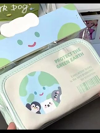 原创痛层笔袋 环保地球动物 大容量隔层手提拉链学生党平价文具盒 #学生笔袋 #开学必备 #笔袋推荐大容量高颜值便宜 #学生用品 #笔袋推荐