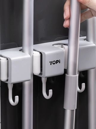 YOPI拖把夹壁挂神器家用扫把挂钩免打孔收纳卫生间强力置物固定架#拖把夹 #壁挂神器 #免打孔 #收纳好物 #卫生间用品