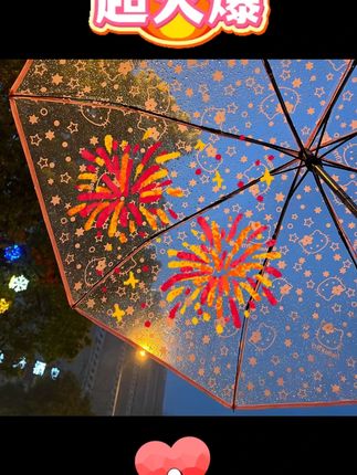#重生KT猫雨伞 #粉色透明 #手动雨伞 #直播道具 #拍车辅助 【重生】粉色满屏KT猫雨伞透明雨伞手动透明直播拍车摄影辅助道具