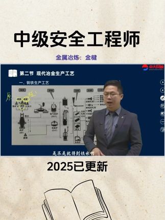 2025年中级安全工程师《金属冶炼》教材精讲班-金楗老师 #中级安全工程师培训 #金属冶炼安全#金楗 #注安金属冶炼 #安全工程师考试
