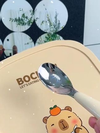 孩子吃饭用的餐具一定要选这种不锈钢的 怎么摔都摔不坏 而且用着还放心#餐盘推荐 #儿童餐盘 #儿童用品 #餐具套装