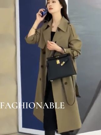 高档风衣宽松百搭长款时尚气质显瘦双排扣小个子秋季外套英伦风#风衣 #风衣外套 #简约高品质大衣女 #大衣高级感 #每日穿搭