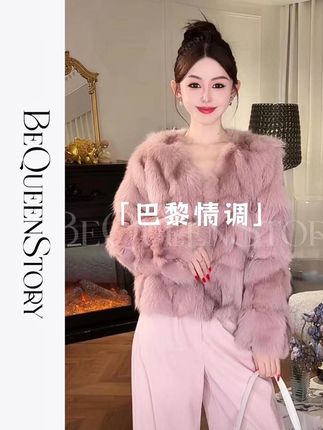 一穿就沦陷的狐狸毛!“巴黎情调” 粉色款,把法式优雅狠狠焊在 身上~ #狐狸毛外套推荐 #法式优雅穿搭 #显贵气秋冬外套 #粉色系时尚单品 #冬季高级感战袍