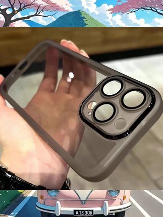 ins极简高级感自带镜头膜适用iPhone15pro苹果15手机壳14ProMax新款11透明12网红男女13promax硅胶全包防摔套 #数码配件 #数码 #数码产品