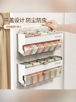 内衣收纳盒家用衣柜壁挂式装袜子内衣整理收纳神器贴身衣物收纳盒#内衣收纳 #收纳神器 #衣柜整理 #壁挂式收纳 #贴身衣物收纳