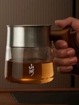 #召唤茶友 #泡茶杯 #泡茶杯茶水分离 【入一山河长官泡茶杯】耐磕#不锈钢杯口 壶嘴加厚#高硼硅玻璃泡茶杯