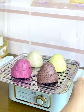 山本电蒸锅多功能家用三层蒸煮炖涮一体多层大容量可视多功能锅