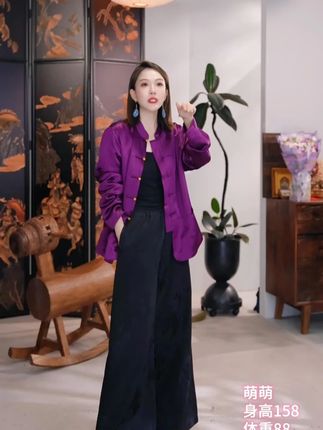 墨韵!人丝提花新中式棉裤!#品质女装 #东方美学 #国风服饰 #裤子推荐 #今天穿什么