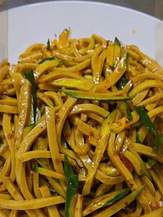 【京东包邮】山西特色带卤麻酱莜面切条现做现发方便速食 #舌尖上的味道# 地方特色美食 #太好吃了