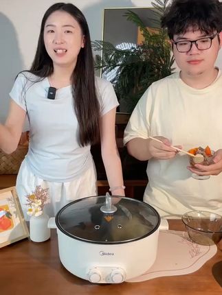 美的电火锅大火力速沸6L大容量分区独立控温加深鸳鸯锅火锅专用