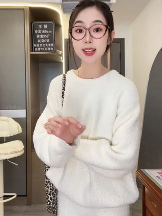 【男女同款】2025秋冬季可外穿家居服套装慵懒显瘦加绒保暖半 #女人味十足 #穿出高级感#品质女装#精致优雅#高级感服装