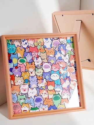 #小猫咪拼图 #木制拼图 #diy拼图 #生日礼物 #相框摆件