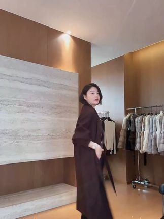 6TANTAN 显瘦气质宽松中长款早秋风衣2673, #秋冬穿搭 #老谭私服 #显瘦穿搭 #遮肉显瘦遮肉减龄
