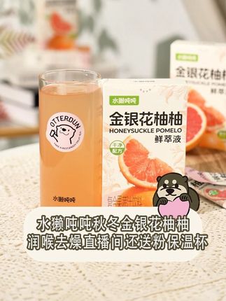 降温就喝它!金银花柚柚温凉平衡,一口抚平燥意! #仙女都在喝什么 #网红饮品 #果汁 #金银花柚柚 #金银花