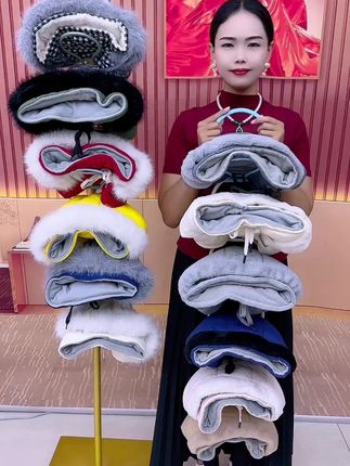 冬天帽子护耳防风户外骑车女韩版围脖口罩一体加绒加厚保暖包头帽 #保暖帽 #防风帽 #加绒加厚
