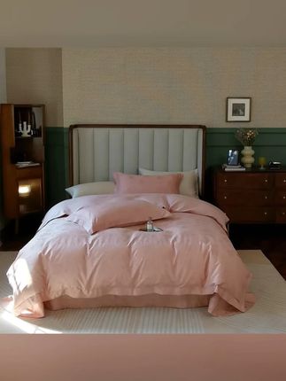 【于是高端】 提花四件套设计师款 高端全棉宽边#床上四件套 #全棉床品 #高端床品 #提花设计 #家居好物