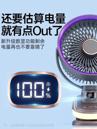 塔菲克夹式静音风扇usb充电迷你便携式小型宿舍床办公桌面循环扇#空气循环扇 #降温神器 #数码科技 #夏季必备 #科技