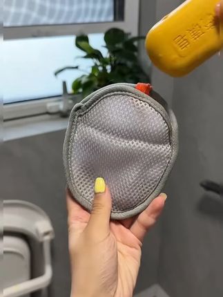 三明治肥皂袋起泡网双面香皂打泡网洗澡搓泡洗面奶洁面发泡网袋#起泡网 #洗澡好物 #洁面神器 #肥皂打泡 #实用家居