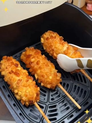土豆芝士热狗棒韩式爆浆拉丝早餐空气炸锅冷冻半成品小吃食材【ZY】#土豆芝士热狗棒 #韩式小吃 #爆浆拉丝 #早餐食材 #冷冻半成品