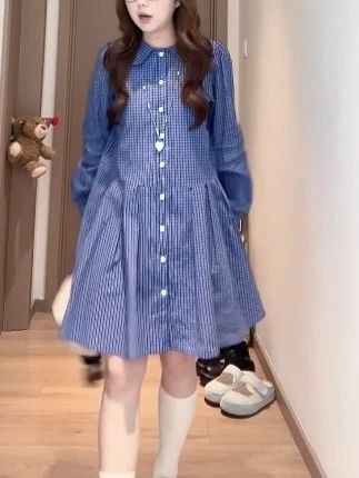 套装慵懒学院风连衣裙搭配! #初秋穿搭 #灰色针织 #开衫两件套