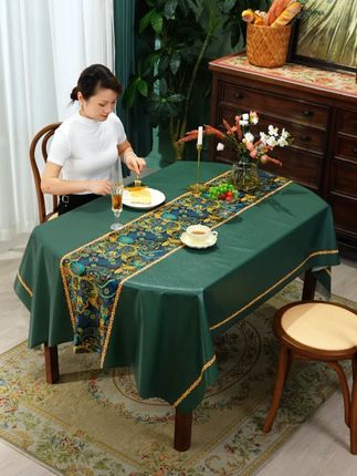 民风桌旗桌布防水防油防烫免洗家用高级感PVC餐桌茶几长方形#桌布#居家好物#防水防油桌布#餐桌桌布#桌布好物推荐