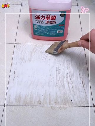 瓷砖地板腐蚀处理,新的清洁剂效果还是超乎我的预期…#专业瓷砖美缝  #瓷砖翻新