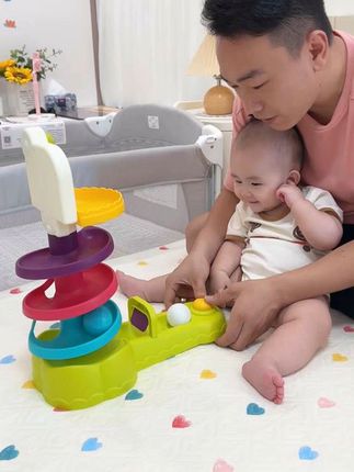 【甄选】谷雨儿童乐趣益智早教男女孩解压转转乐投篮玩具益智0- #自己玩的不亦乐乎  #早教玩具  #宝宝玩具#  亲子互动  #儿童玩具