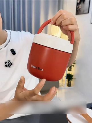 #好物推荐 304保温饭盒上班族带饭便当盒学生专用超长真空保温便携提锅餐盒