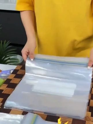【100只】密封保鲜袋双筋密封袋冰箱收纳袋防串味