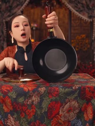 24CM大肚锅家用炒菜锅无涂层不粘锅手工小铁锅 #章丘铁锅 #章丘铁锅不粘锅 #章丘铁锅工匠精神 #好物推荐🔥 #好物分享🔥