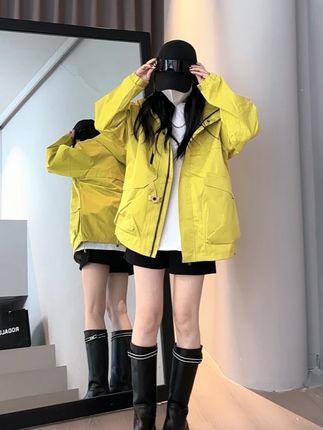 秋季休闲户外旅行登山防风连帽开衫外套冲锋夹克女情侣款上衣外套#冲锋衣外套#冲锋衣外套穿搭#冲锋衣外套夹克#软壳冲锋衣#运动薄款外套