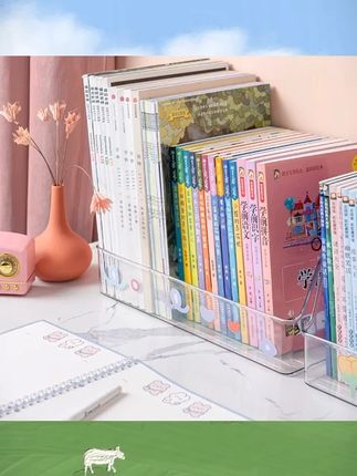 【叁时好物】透明桌面收纳盒书立架学生桌面书架放书本课本置物架#桌面收纳架 #学生书架 #叁时好物收纳 #书本收纳 #透明收纳盒