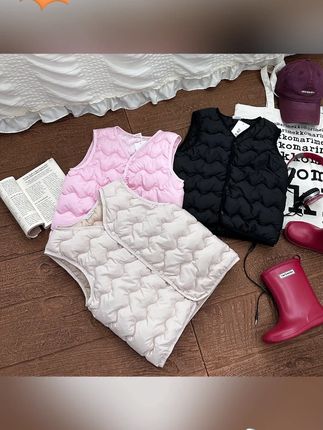 【反季】儿童保暖坎肩马夹棉春秋新款韩系糖果色男女童百搭保暖马甲#保暖马甲 #背心 #爱生活爱编织 #爱手工爱生活 #亲手制作