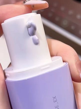 雪纱丝柔紫色绿色妆前三合一素颜打底遮瑕修颜