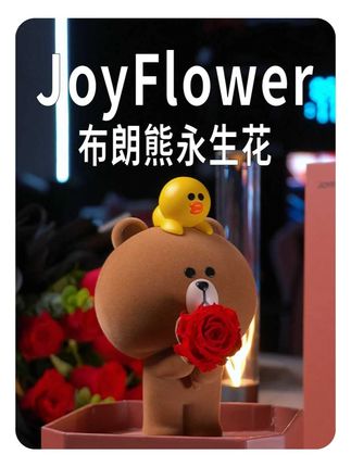 女生要的恒久浪漫 藏在这只布朗熊永生花里了 #joyflower永生花#布朗熊永生花#永生花礼盒#七夕礼物#七夕女生礼物
