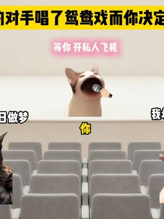 当你的对手唱了鸳鸯戏而你决定演唱... 音频来源:@苏悦珥(苏哟儿Suyor) #鸳鸯戏dj #猫meme #暴富吧闺蜜