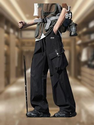 Jeepspirit大口袋裤子男春秋季新款户外登山冲锋长裤伞 #男士冲锋裤 #男士休闲裤 #登山冲锋裤 #工装裤 #冲锋裤