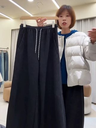 大码秋冬显瘦百搭毛呢裤 #百搭裤子#显高显瘦显腿长#毛呢裤 #显瘦百搭#大码女装