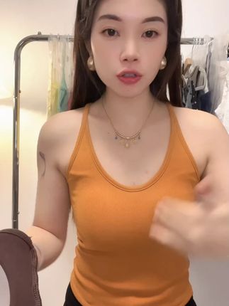 【现货当天发】带胸垫一体式工字背心女辣妹显瘦外穿内搭上衣2703