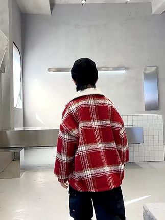 #男童外套秋冬款 #中大童呢子大衣 #男孩加绒外套 #男童秋冬衣服 #儿童格子外套 加绒外套