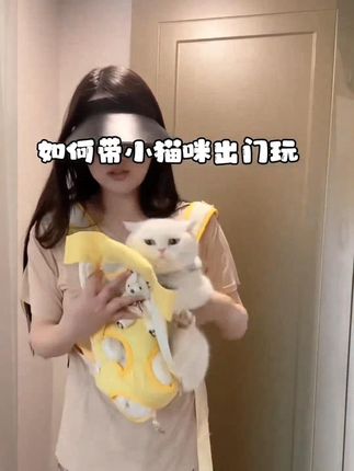 猫猫狗狗外出双肩胸设计透气宠物背包狗包背狗神器猫咪胸前包77 #猫包